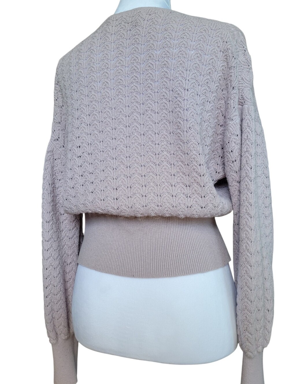 Wilfred Dear Merino Blend Faux wrap sweater Lavender Large Soft Girl - Picture 7 of 12